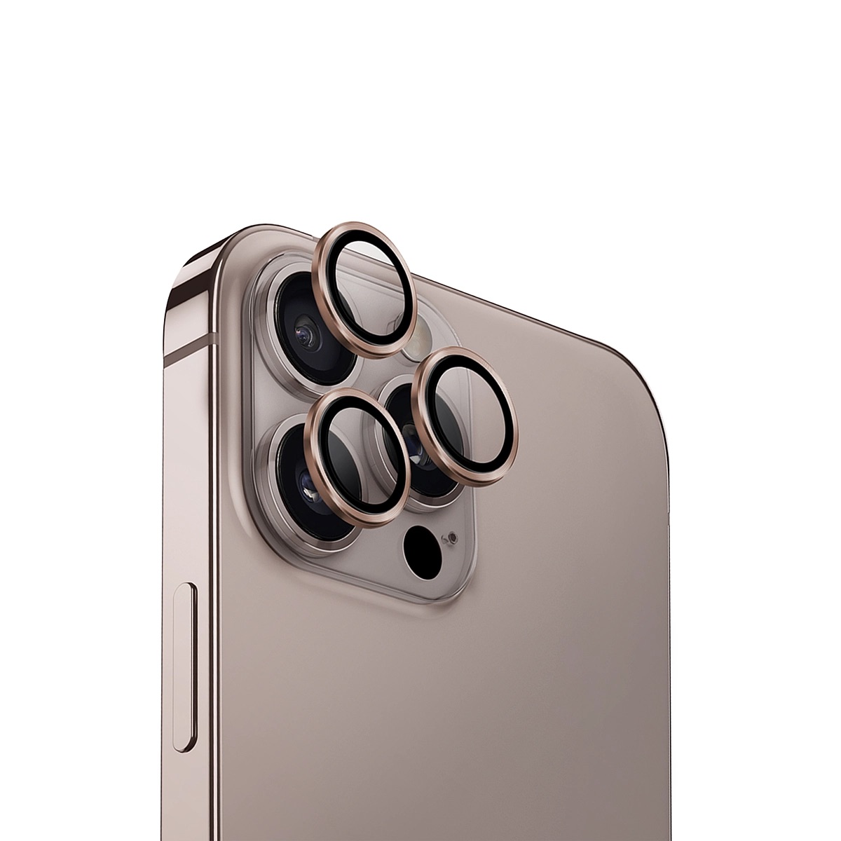 Protector De Lentes Para Iphone 16 Pro | Iphone 16 Pro Max Taupe Dorado Aluguard De Optix