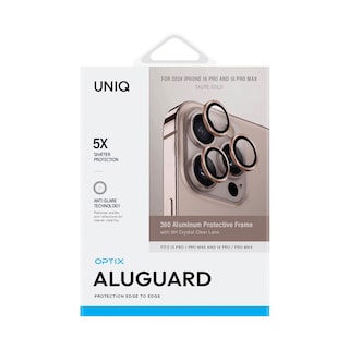Foto 2 | Protector De Lentes Para Iphone 16 Pro | Iphone 16 Pro Max Taupe Dorado Aluguard De Optix