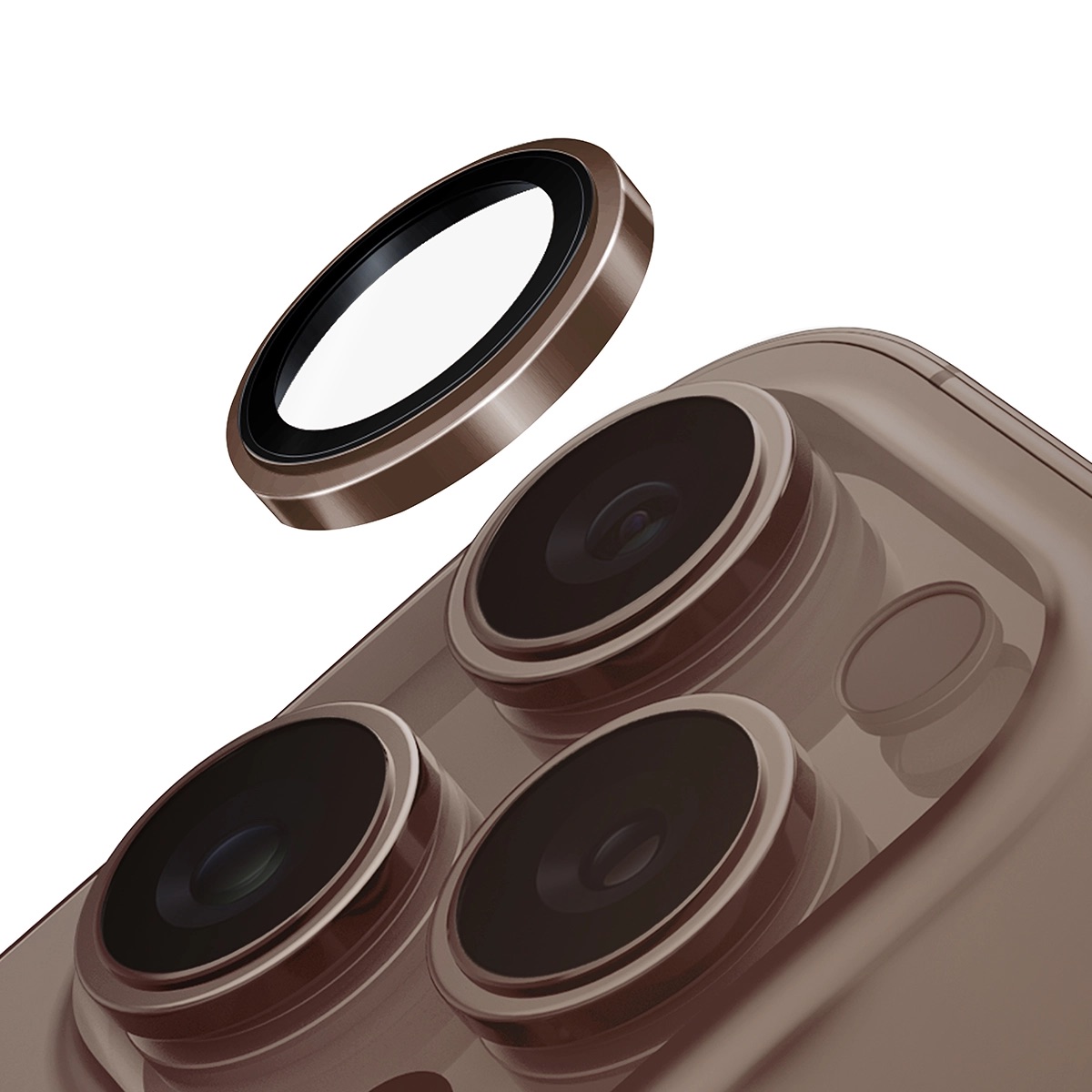 Protector De Lentes Para Iphone 16 Pro | Iphone 16 Pro Max Dorado Prime De Optix