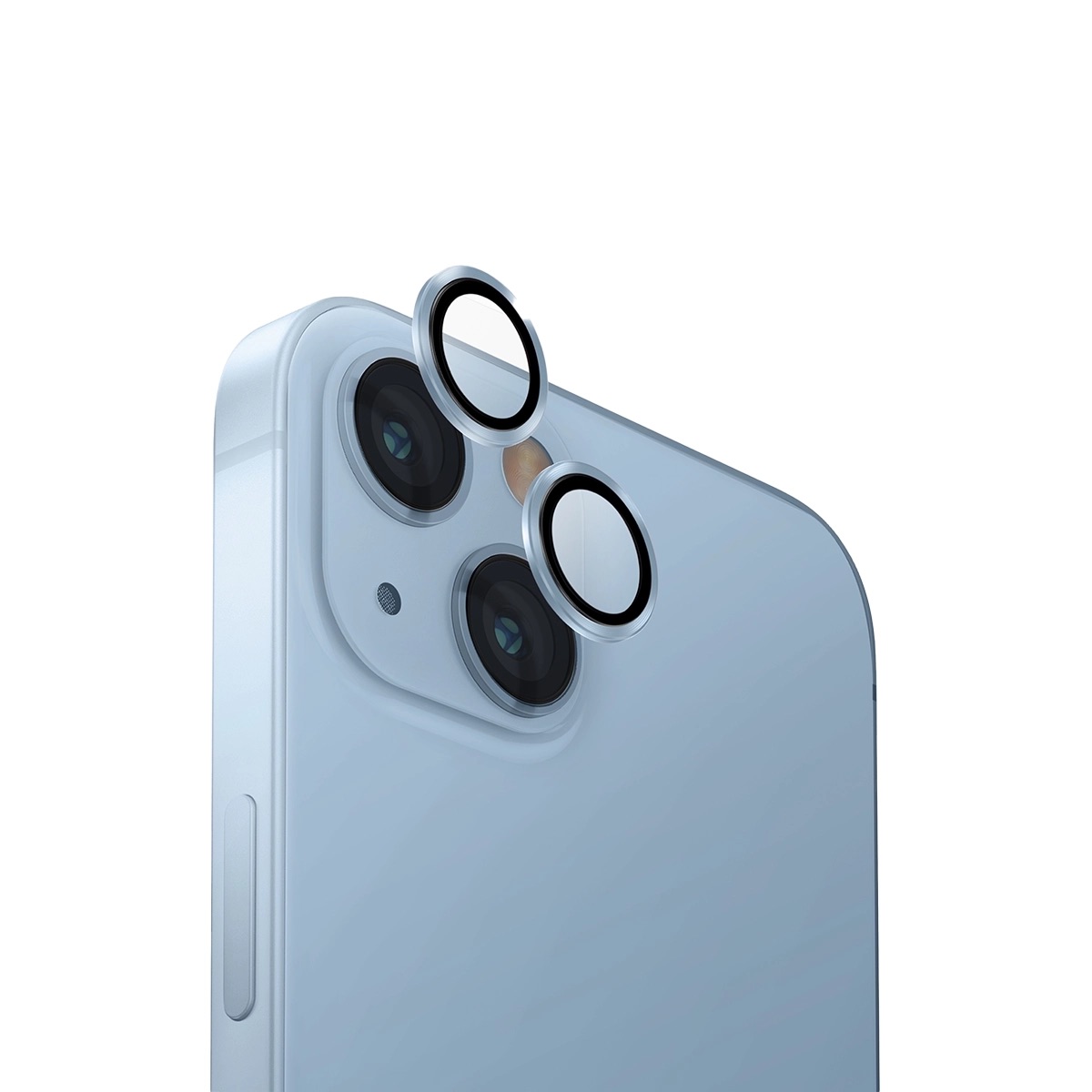 Foto 2 pulgar | Protector De Lentes Para Iphone 15 | Iphone 15 Plus Transparente | Azul Clear | Aluminium De Optix