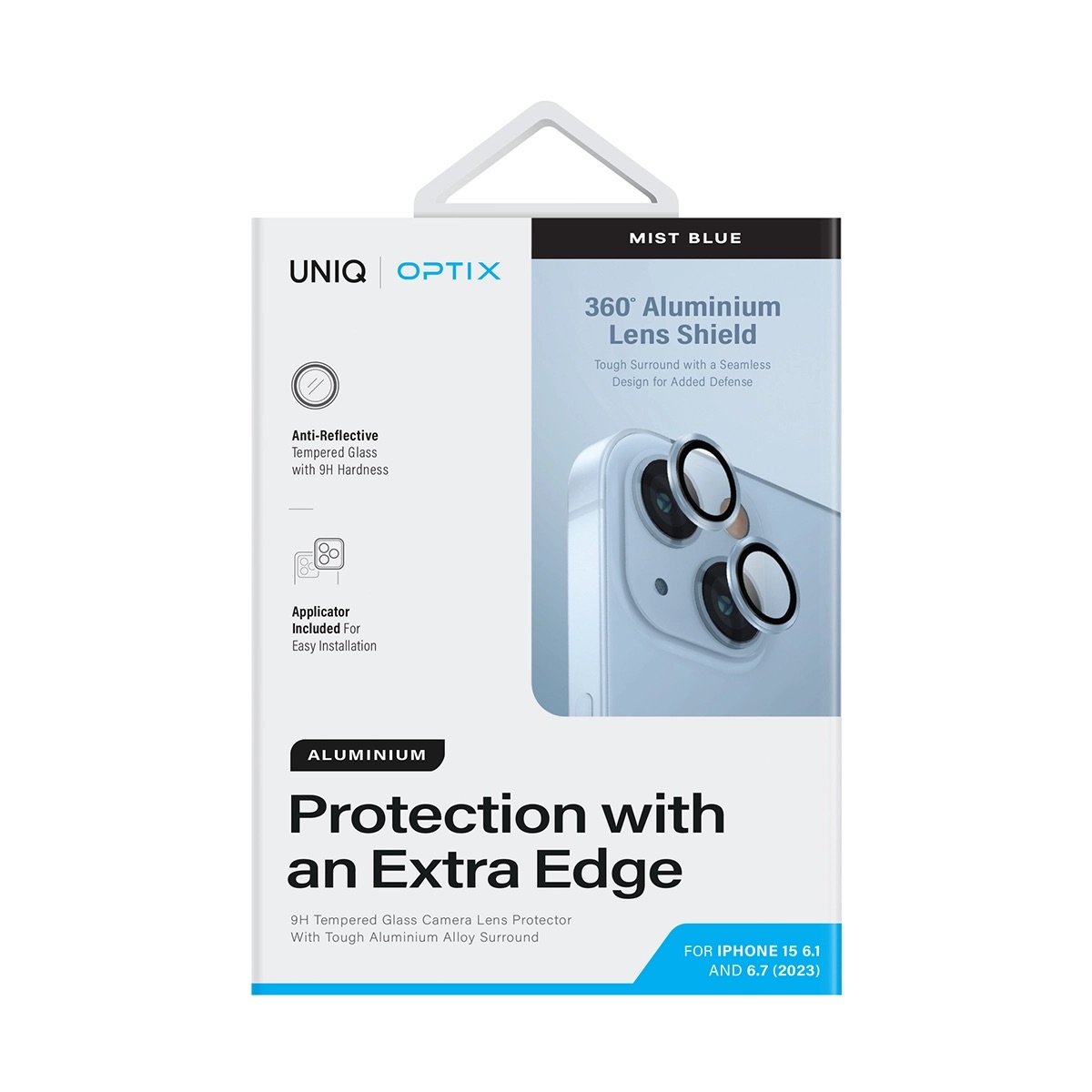 Foto 2 | Protector De Lentes Para Iphone 15 | Iphone 15 Plus Transparente | Azul Clear | Aluminium De Optix