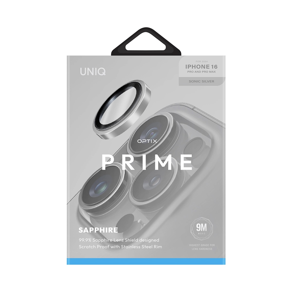 Foto 3 pulgar | Protector De Lentes Para Iphone 16 Pro | Iphone 16 Pro Max Plateado Sónico Prime De Optix