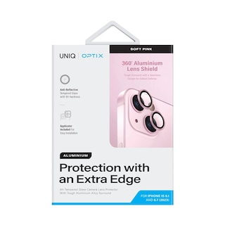 Foto 2 | Protector De Lentes Para Iphone 15 | Iphone 15 Plus Transparente | Rosa Clear | Aluminium De Optix