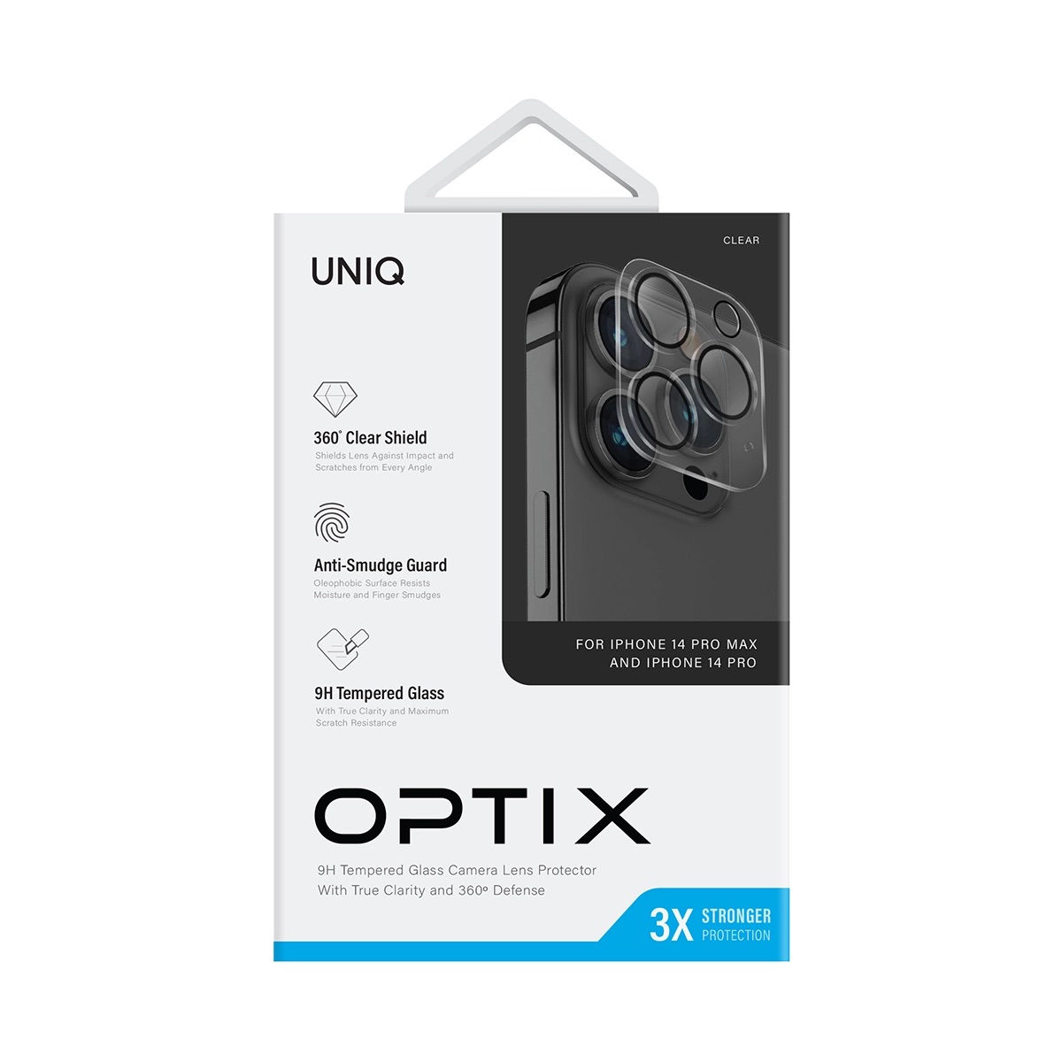 Foto 3 pulgar | Protector De Lentes Para Iphone 14 Pro | Iphone 14 Pro Max Transparente Clear De Optix