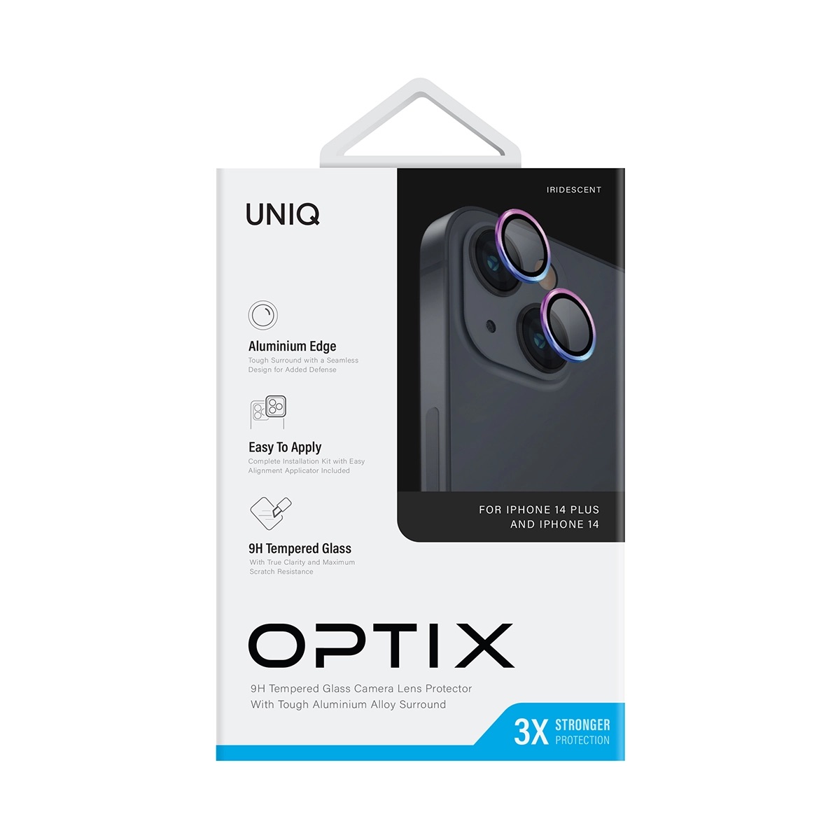 Foto 3 pulgar | Protector De Lentes Para Iphone 14 | Iphone 14 Plus Transparente | Tornasol Clear | Aluminium De Optix