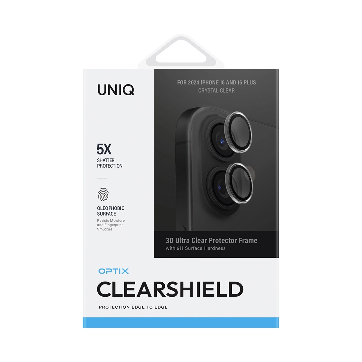 Foto 3 pulgar | Protector De Lentes Para Iphone 16 | Iphone 16 Plus Cristal Clearshield De Optix