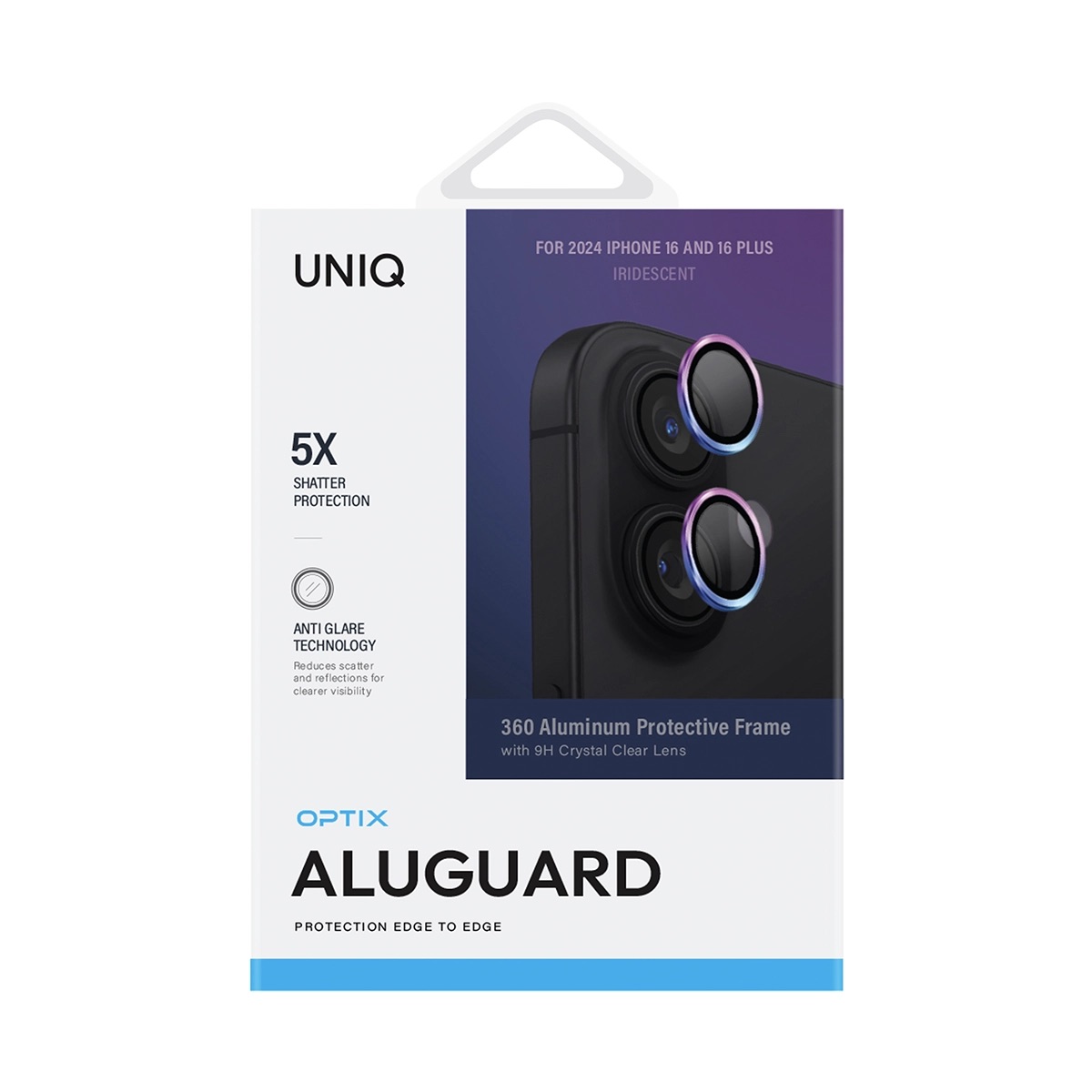 Foto 3 pulgar | Protector De Lentes Para Iphone 16 | Iphone 16 Plus Tornasol Aluguard De Optix