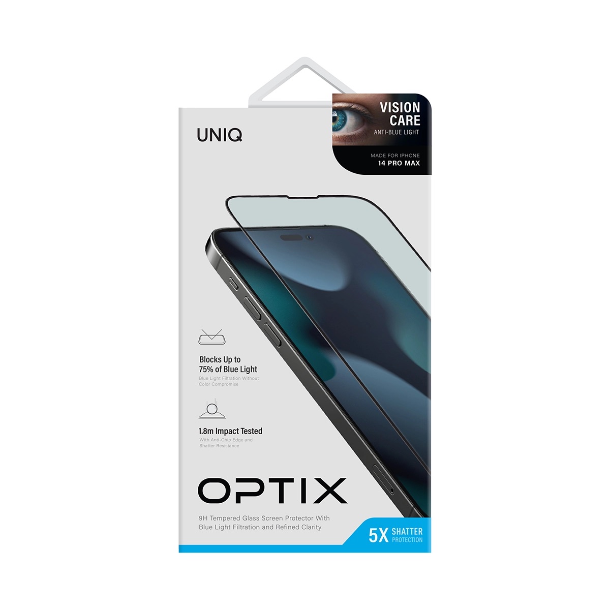 Foto 7 pulgar | Protector De Pantalla Para Iphone 14 Pro Max Visioncare | Anti-blue Light De Optix