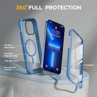 Foto 4 | Funda De Teléfono Miracase Magnetic Glass Para Iphone 13 Pro Capri Blue - Venta Internacional.