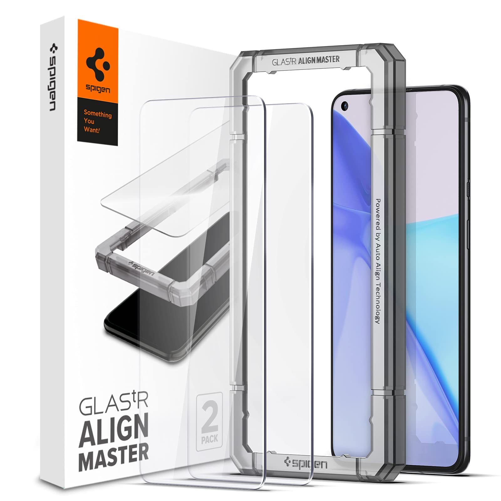Foto 2 pulgar | Protector De Pantalla Spigen Glastr Alignmaster Oneplus 9, Paquete De 2 - Venta Internacional.