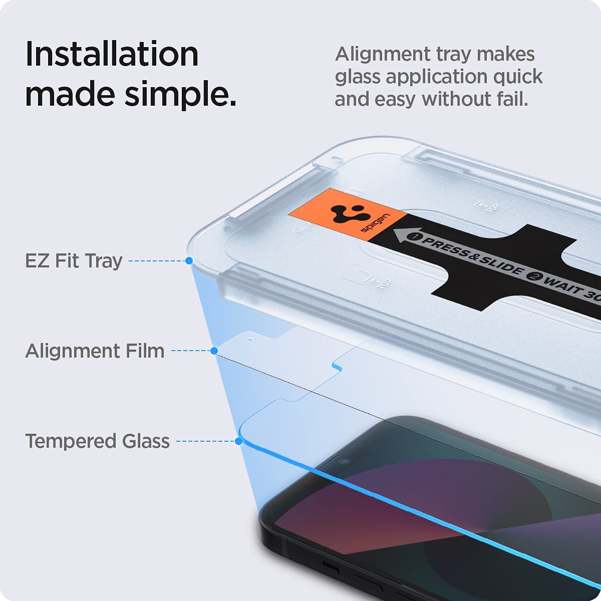 Foto 4 pulgar | Protector de Pantalla Spigen para iPhone 14/13 Pro - Venta Internacional