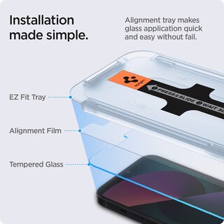 Foto 3 | Protector de Pantalla Spigen para iPhone 14/13 Pro - Venta Internacional
