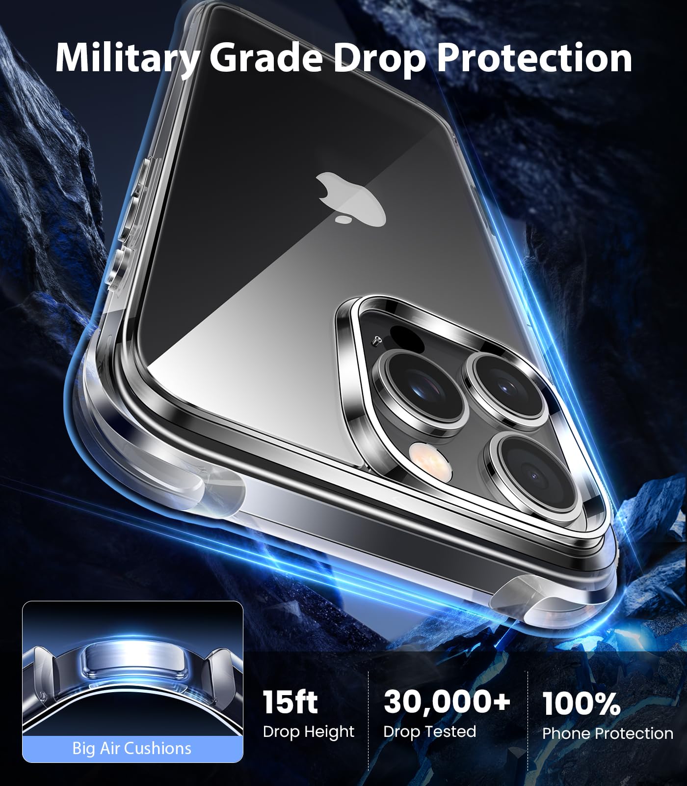 Foto 4 | Funda Mkeke Para Iphone 16 Pro, Transparente, A Prueba De Golpes [2024] - Venta Internacional.