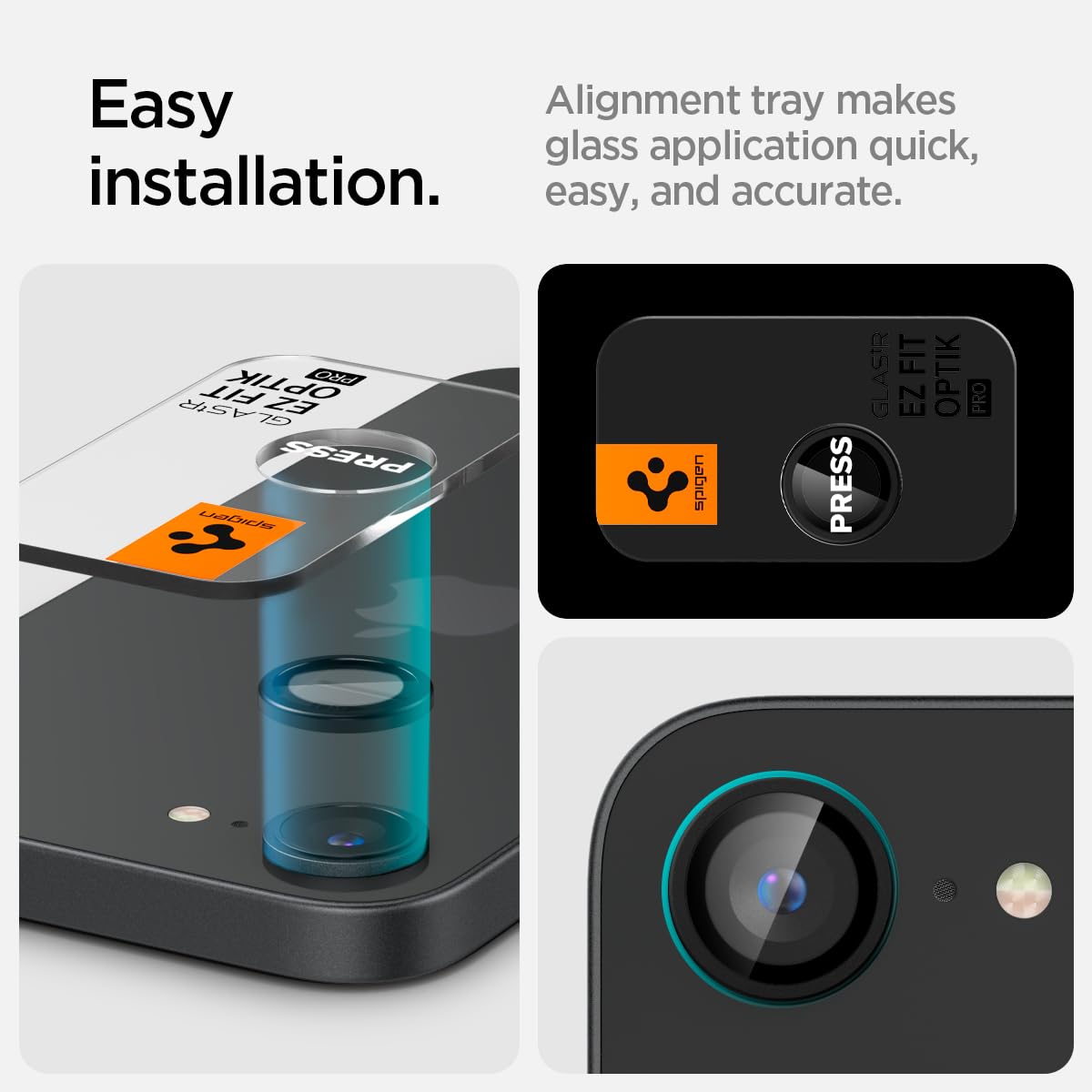 Foto 5 pulgar | Protector De Pantalla Para Lente De Cámara Spigen Glastr Optik Pro Iphone 16e - Venta Internacional.