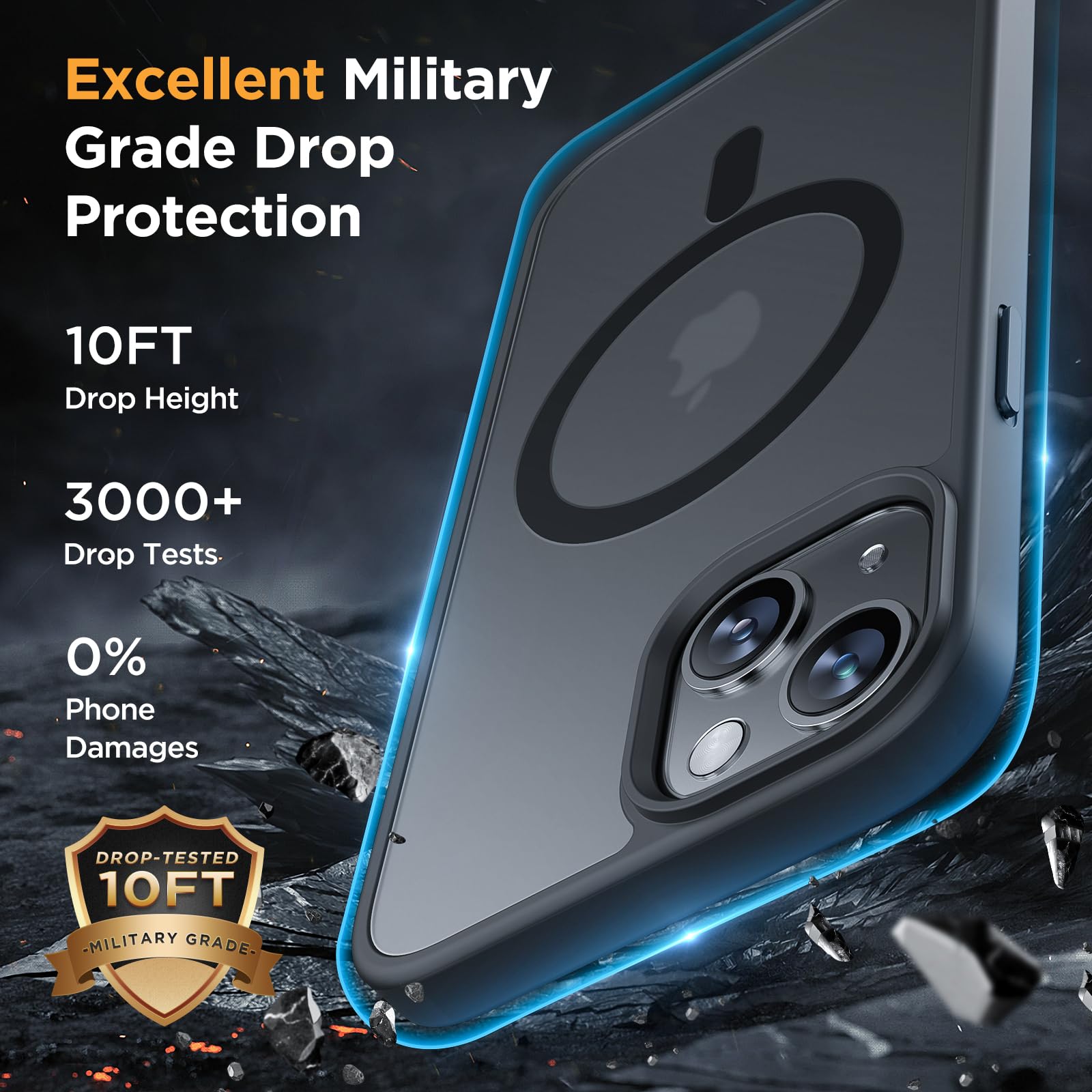 Foto 7 pulgar | Funda De Teléfono Miracase Magnetic Series Para Iphone 13 Graphite - Venta Internacional.