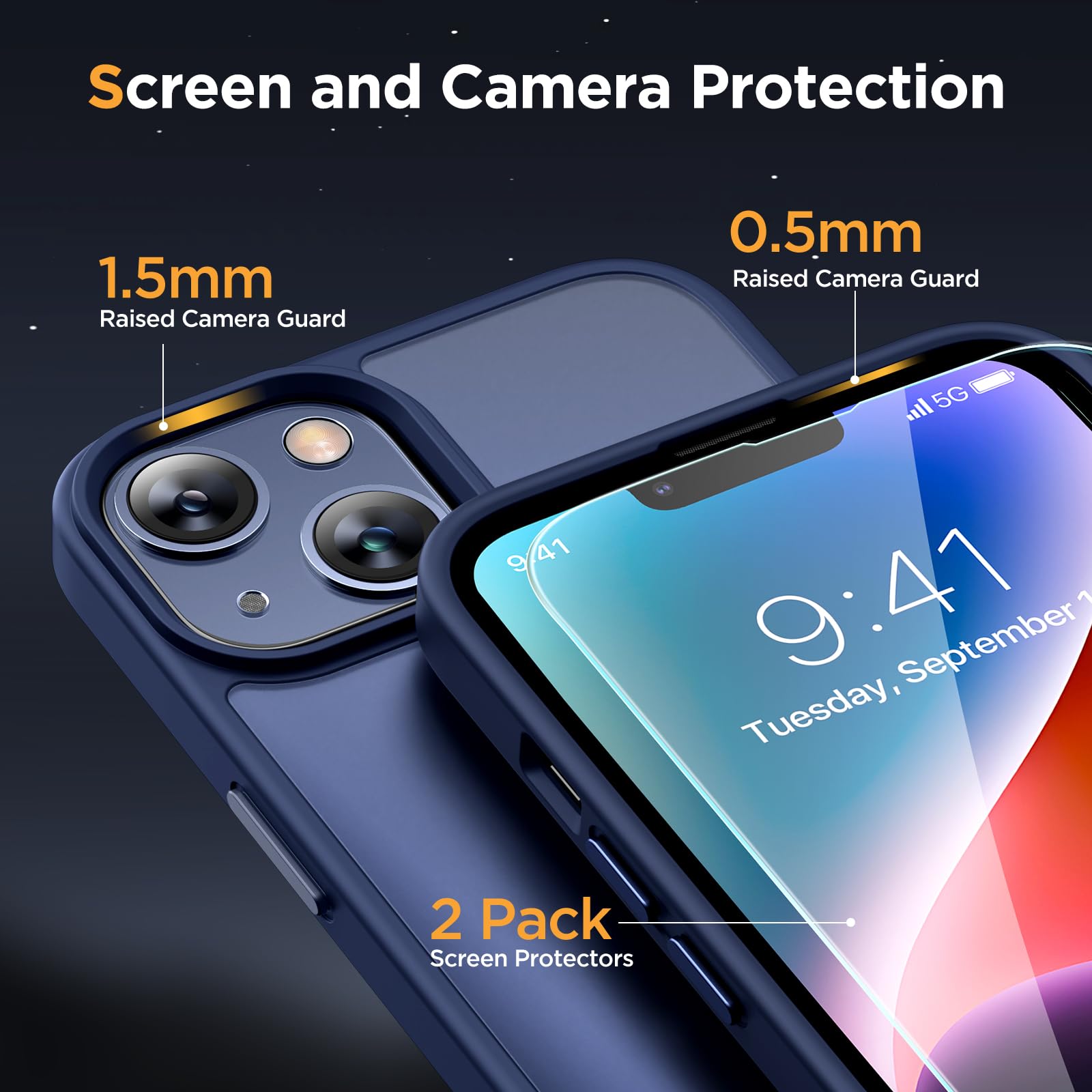 Foto 5 | Funda Para Teléfono Miracase Magnetic Series Para Iphone 14, Color Azul Oscuro - Venta Internacional.