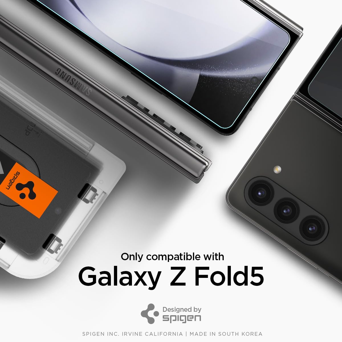 Foto 3 | Protector De Pantalla Spigen Glastar Ez Fit Galaxy Z Fold 5 - Venta Internacional.