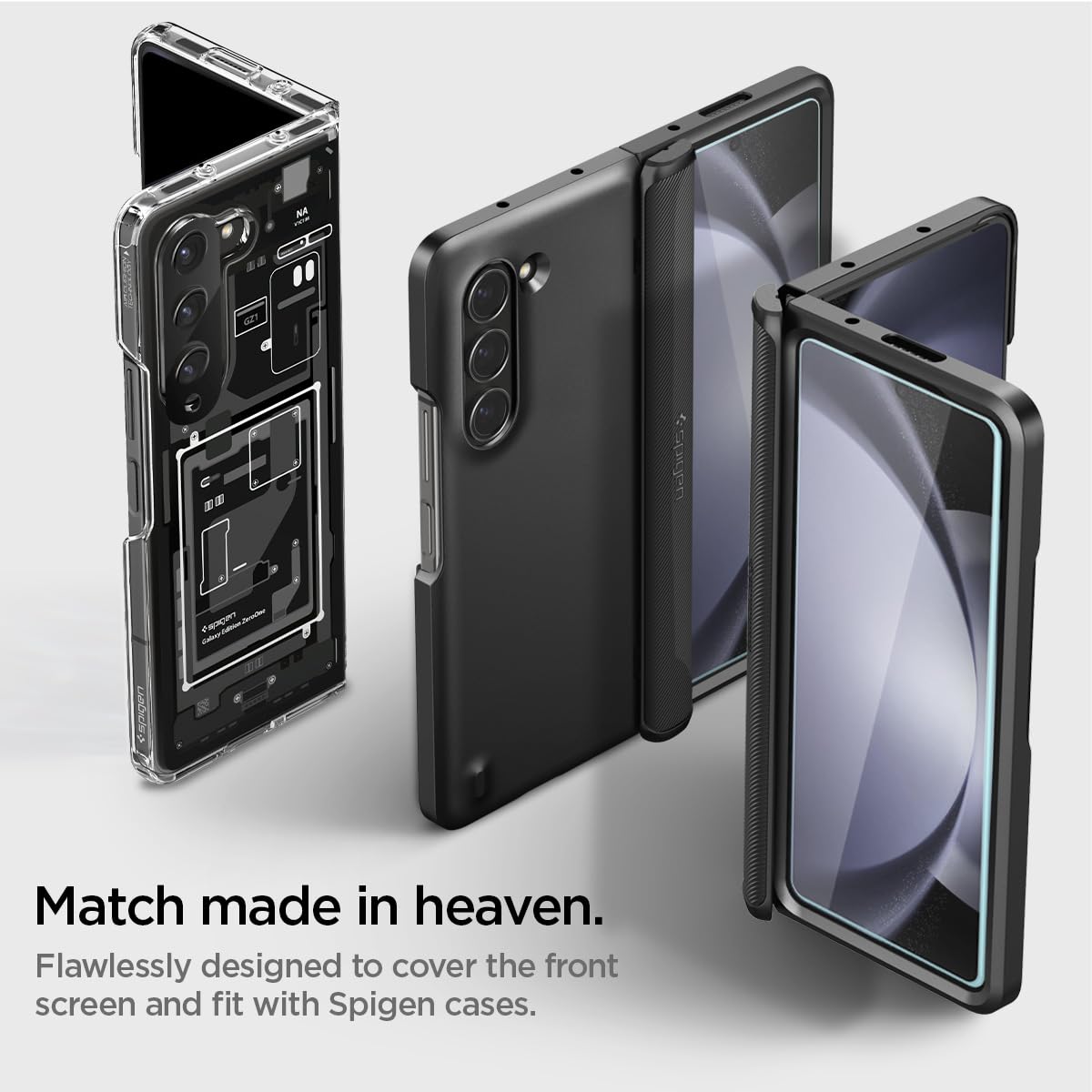 Foto 5 pulgar | Protector De Pantalla Spigen Glastar Ez Fit Galaxy Z Fold 5 - Venta Internacional.