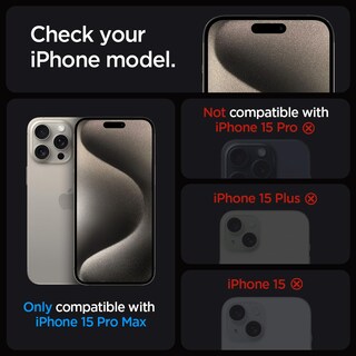 Foto 2 | Protector de Pantalla Spigen para iPhone 15 Pro Max - Venta Internacional