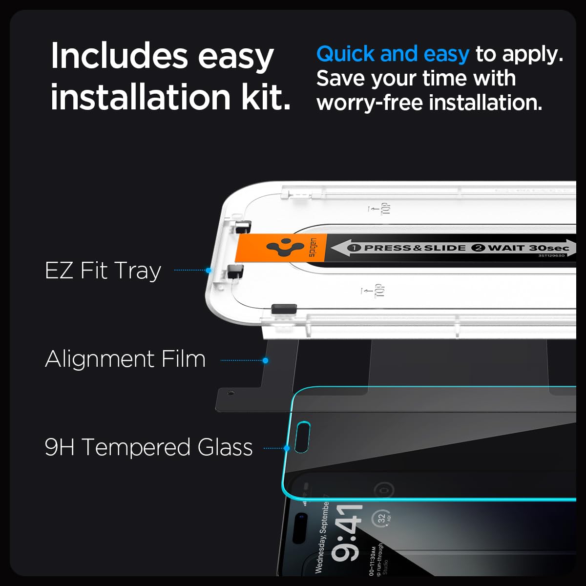 Foto 7 pulgar | Protector de Pantalla Spigen para iPhone 15 Pro Max - Venta Internacional