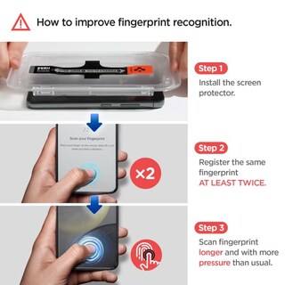 Foto 4 | Protector De Pantalla Spigen Glastar Ez Fit Para Galaxy S24 Plus, Paquete De 2 - Venta Internacional.