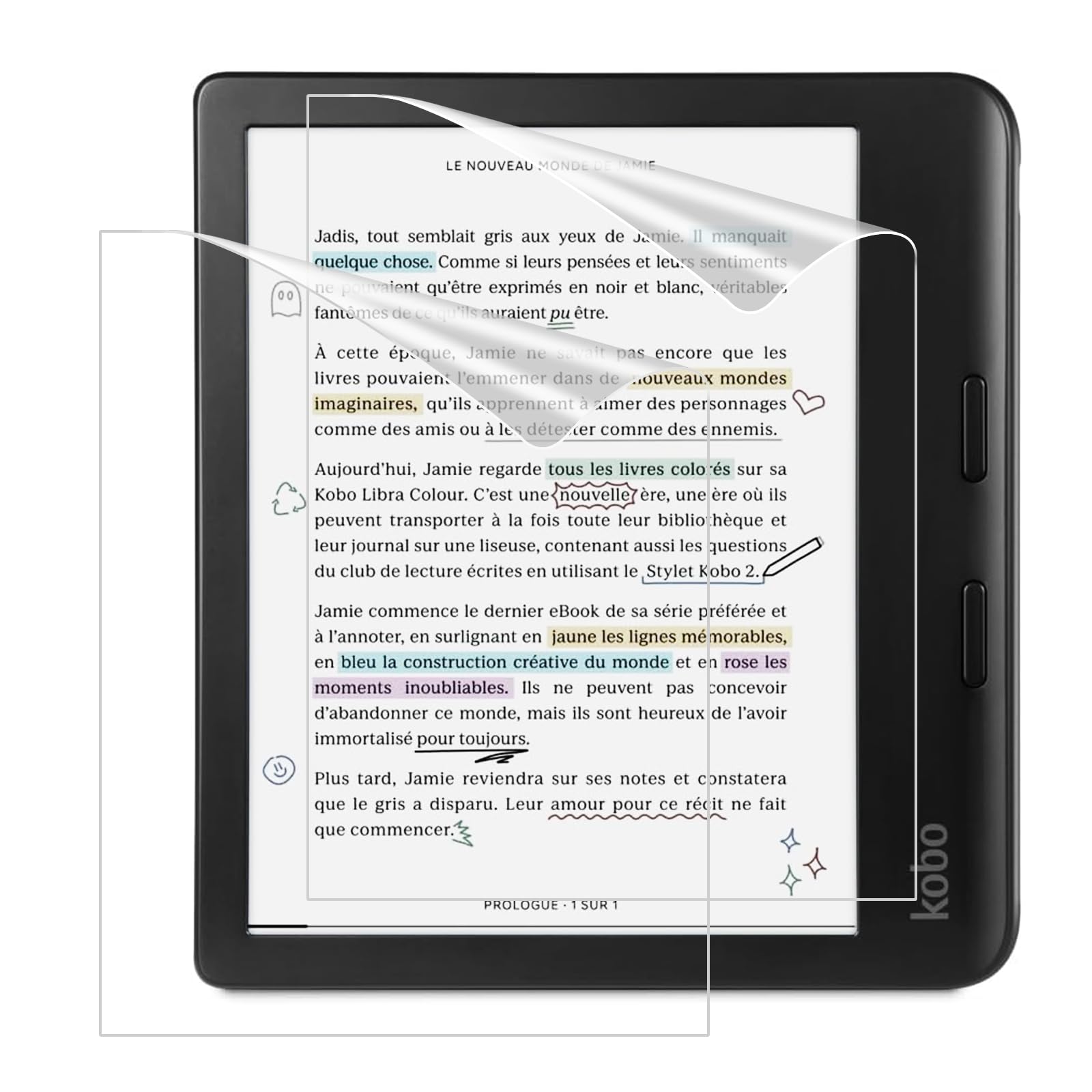 Protector De Pantalla Moko Para Kobo Libra Colour 7 2024/libra 2 7 2021 - Venta Internacional.