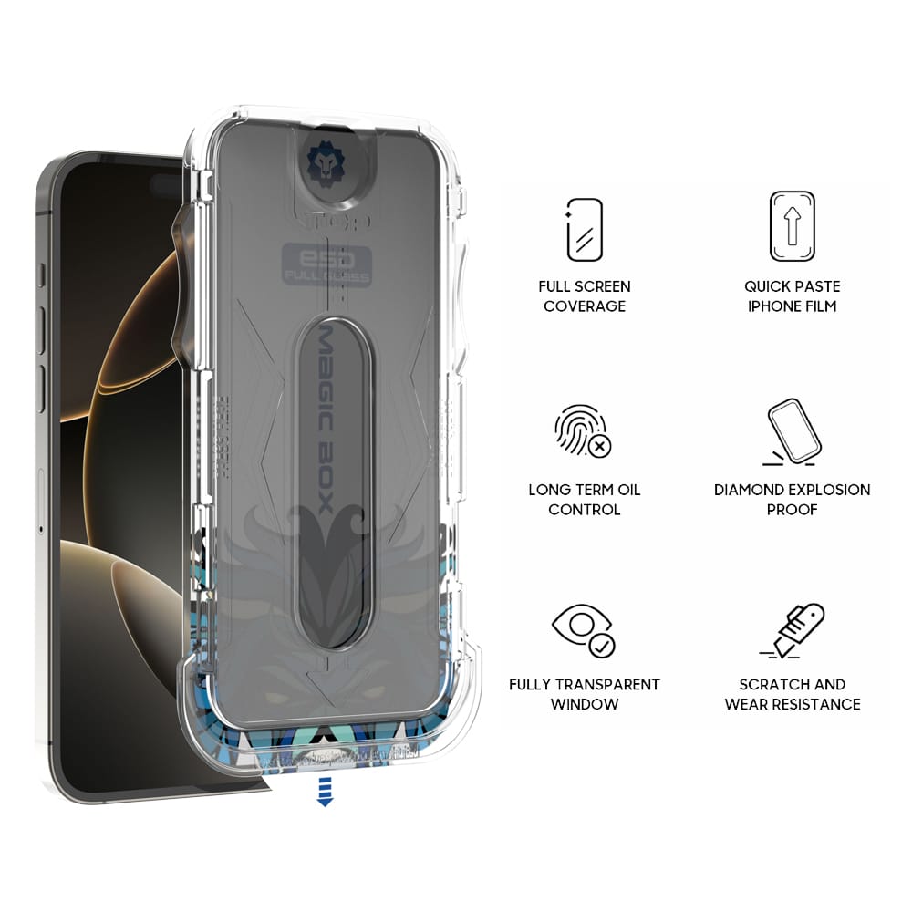 Foto 5 | Mica Protectora De Pantalla De Privacidad (antiespias) Vidrio Templado Con Instalador Para Iphone