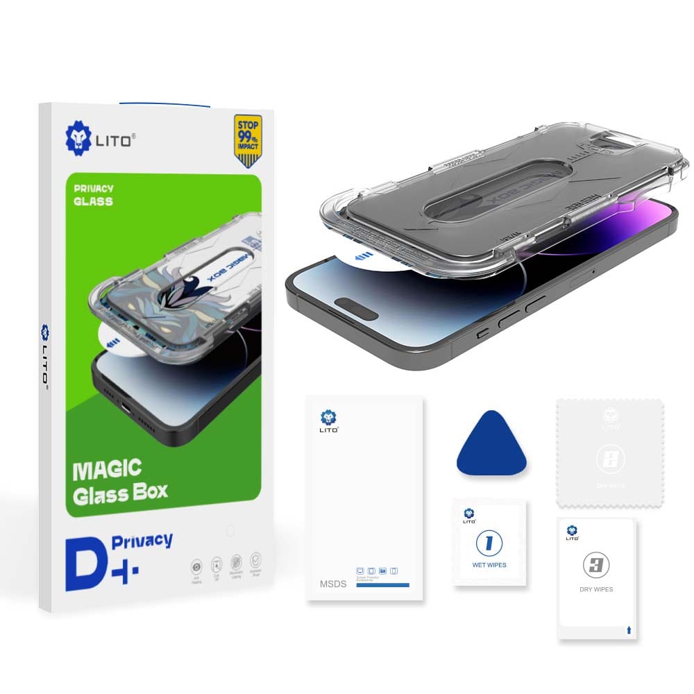 Foto 4 | Mica Protectora De Pantalla De Privacidad (antiespias) Vidrio Templado Con Instalador Para Iphone