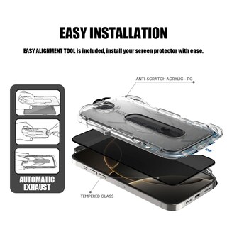 Foto 7 | Mica Protectora De Pantalla De Privacidad (antiespias) Vidrio Templado Con Instalador Para Iphone