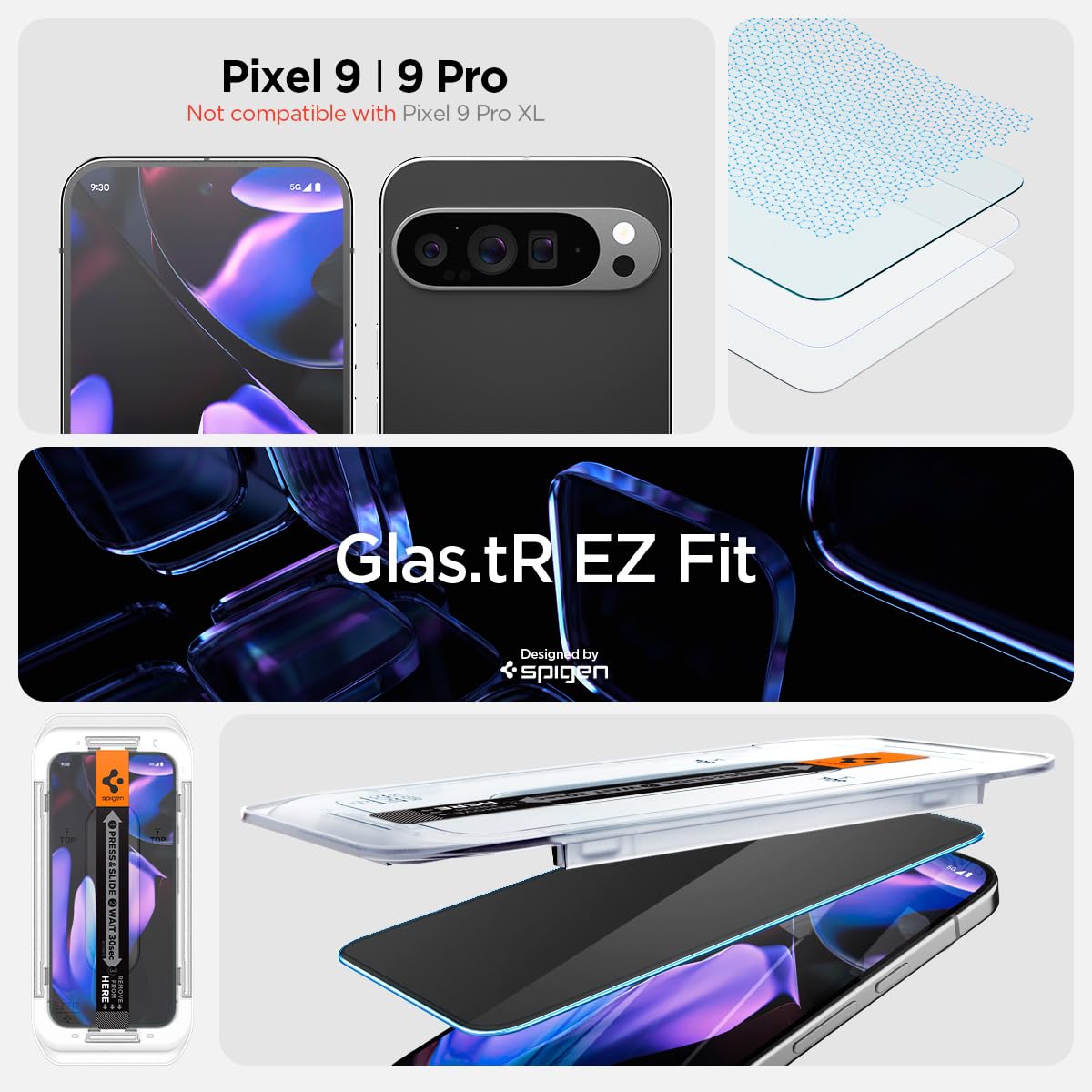 Foto 3 pulgar | Protector De Pantalla Spigen Glastr Ez Fit Privacy Pixel 9, Paquete De 2 - Venta Internacional.