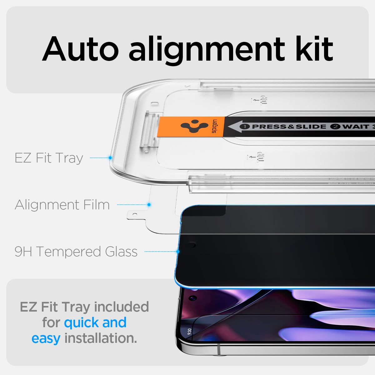 Foto 4 pulgar | Protector De Pantalla Spigen Glastr Ez Fit Privacy Pixel 9, Paquete De 2 - Venta Internacional.