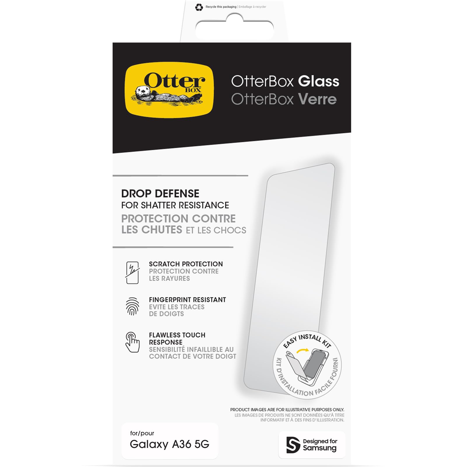 Protector De Pantalla Otterbox Para Samsung Galaxy A36 5g Glass - Venta Internacional.