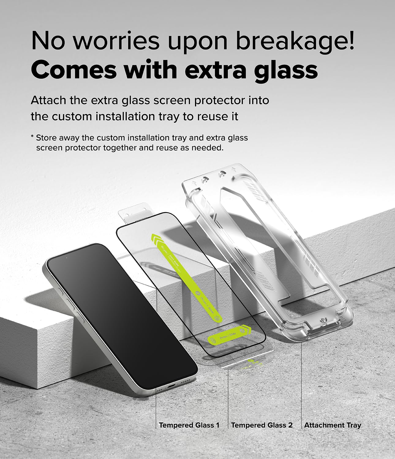 Foto 5 pulgar | Protector De Pantalla Ringke Easy Slide De Vidrio Templado, Paquete De 2 - Venta Internacional.