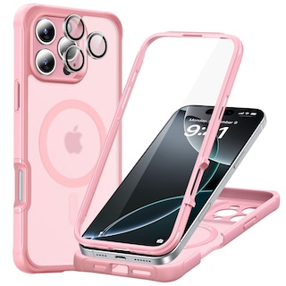 Foto 1 | Funda De Teléfono Esr Para Iphone 16 Pro Con Vidrio Templado Rosa - Venta Internacional.