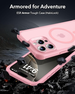 Foto 2 | Funda De Teléfono Esr Para Iphone 16 Pro Con Vidrio Templado Rosa - Venta Internacional.