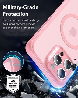 Foto 4 | Funda De Teléfono Esr Para Iphone 16 Pro Con Vidrio Templado Rosa - Venta Internacional.