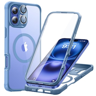 Foto 1 | Funda De Teléfono Esr Para Iphone 16 Con Vidrio Templado Azul Transparente - Venta Internacional.