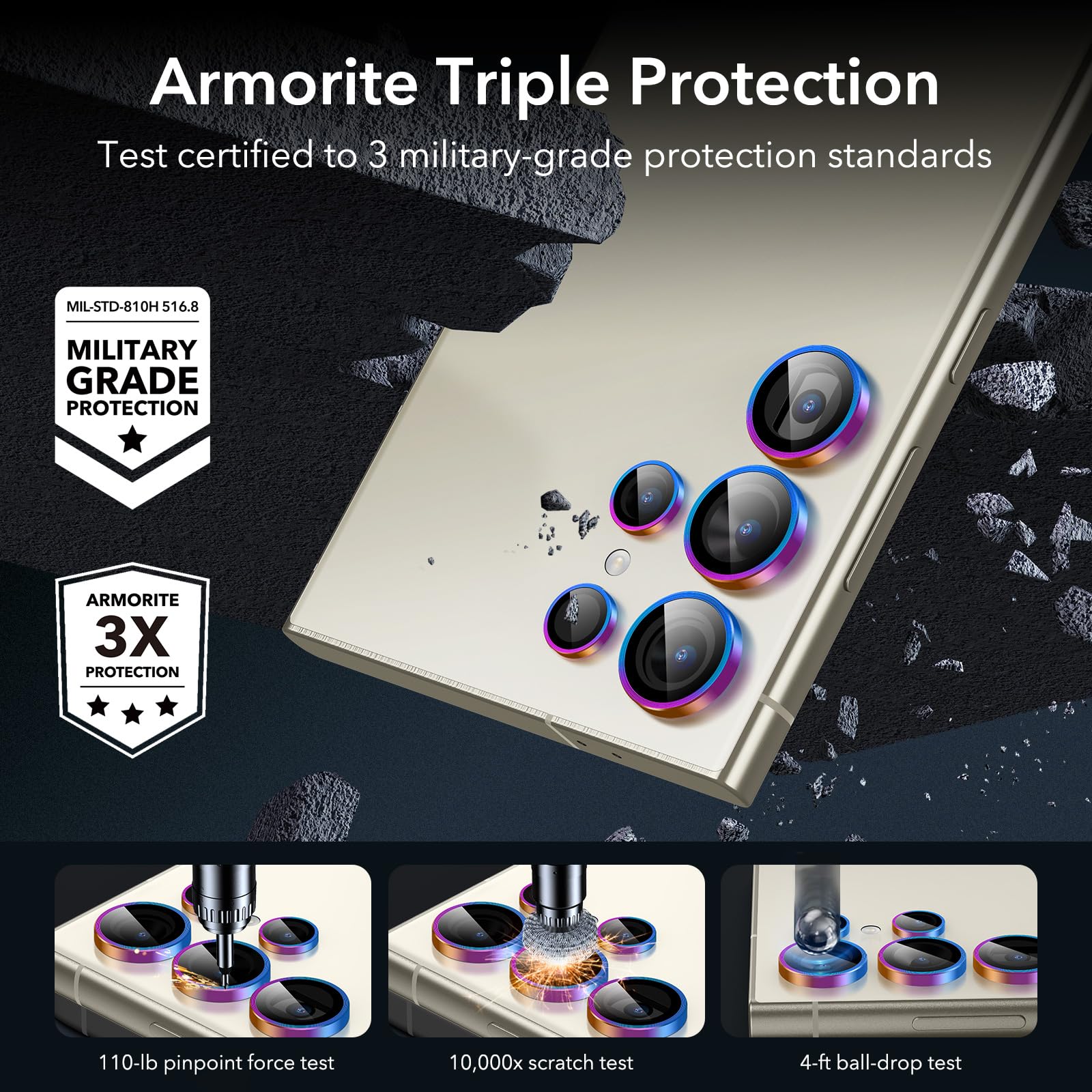Foto 4 pulgar | Protector De Lente De Cámara Esr Para Samsung Galaxy S24 Ultra - Venta Internacional.