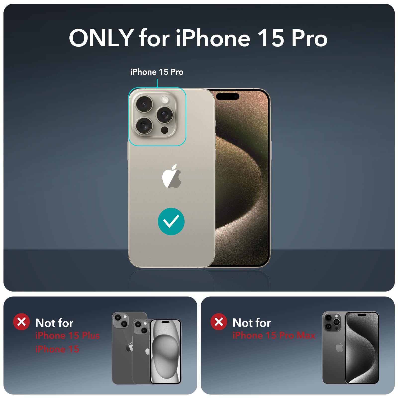 Foto 3 pulgar | Funda De Teléfono Esr Para Iphone 15 Pro Con Vidrio Templado Rojo Transparente - Venta Internacional.