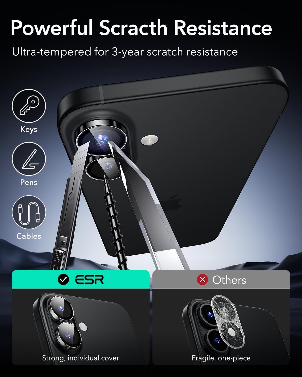 Foto 8 pulgar | Protector De Lente De Cámara Esr Para Iphone 16/16 Plus Ultrafino - Venta Internacional.