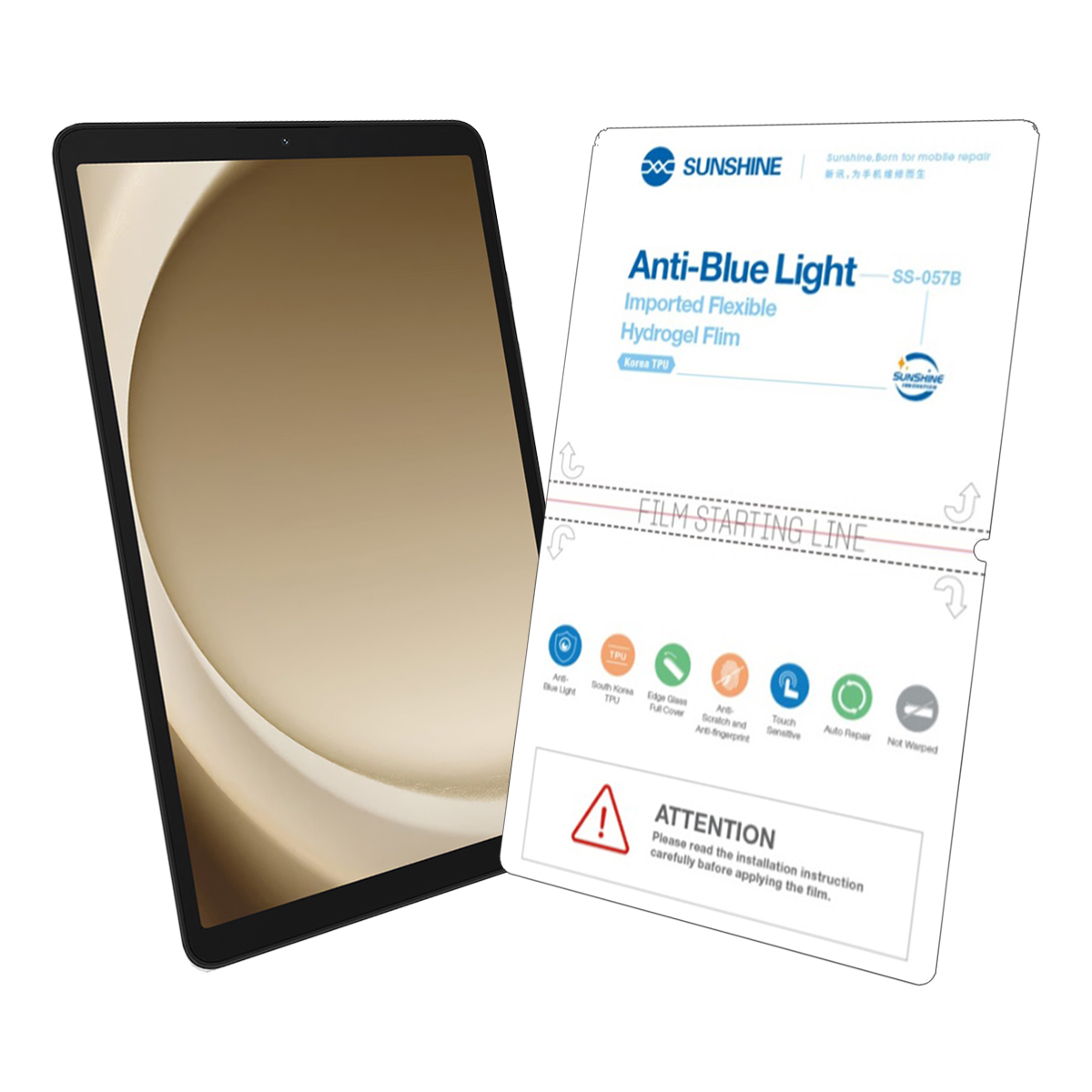 Foto 3 pulgar | Mica De Hidrogel Acabado Anti Bluelight Para Tablet Samsung S9 Plus