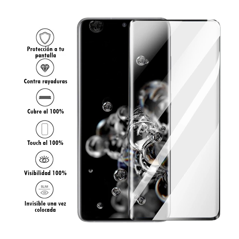 Foto 4 | Mica De Cristal Templado Pantalla Curva Para Samsung S20 Ultra