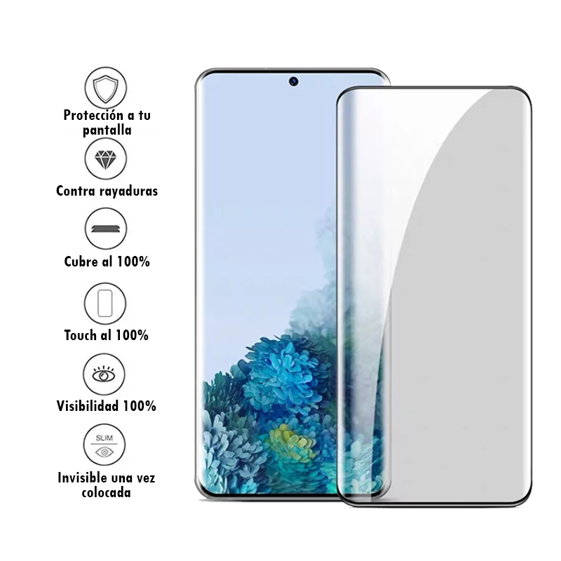 Foto 4 | Mica De Cristal Templado Pantalla Curva Para Samsung S20 Plus