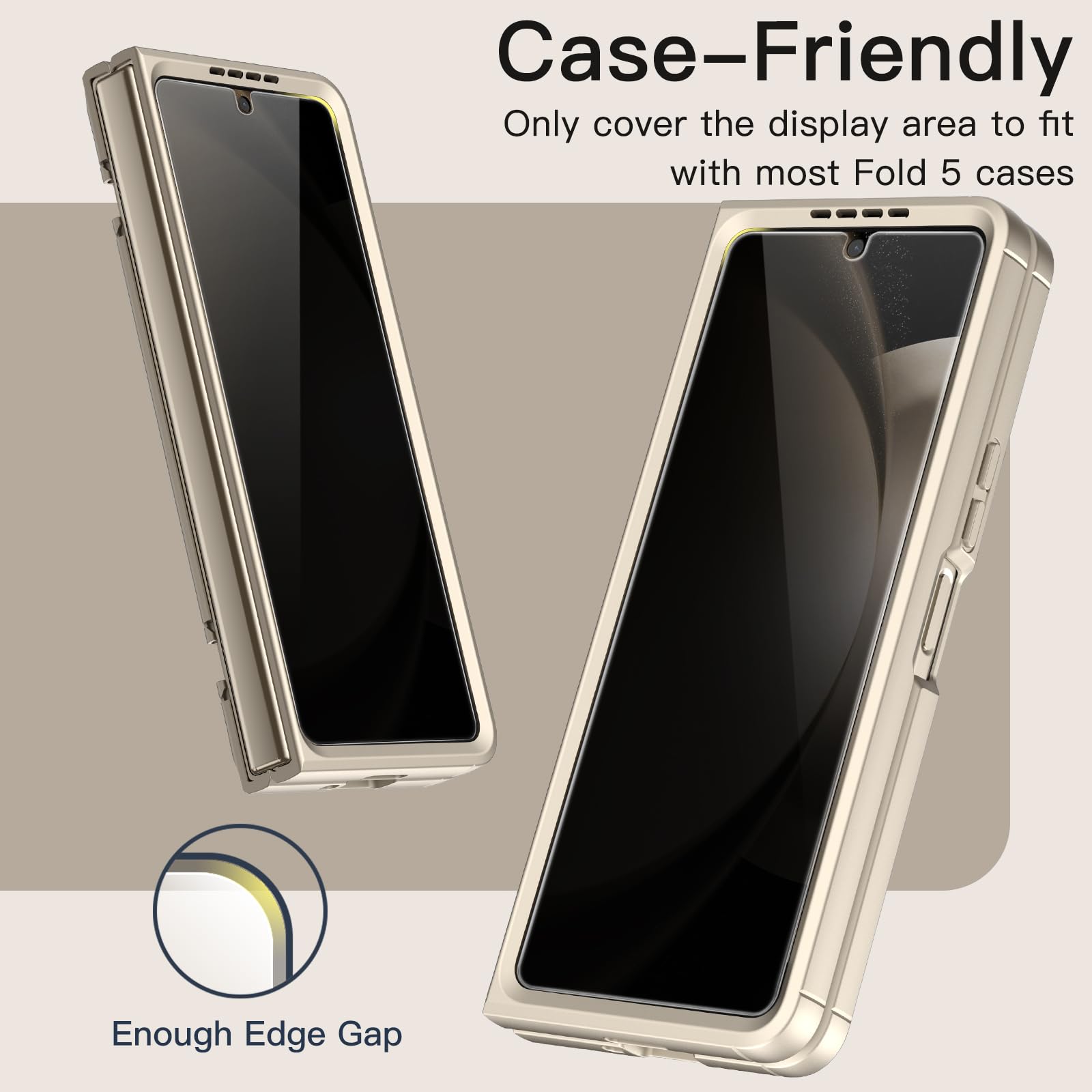 Foto 3 pulgar | Protector De Pantalla De Privacidad Jetech Para Samsung Galaxy Z Fold 5 - Venta Internacional.