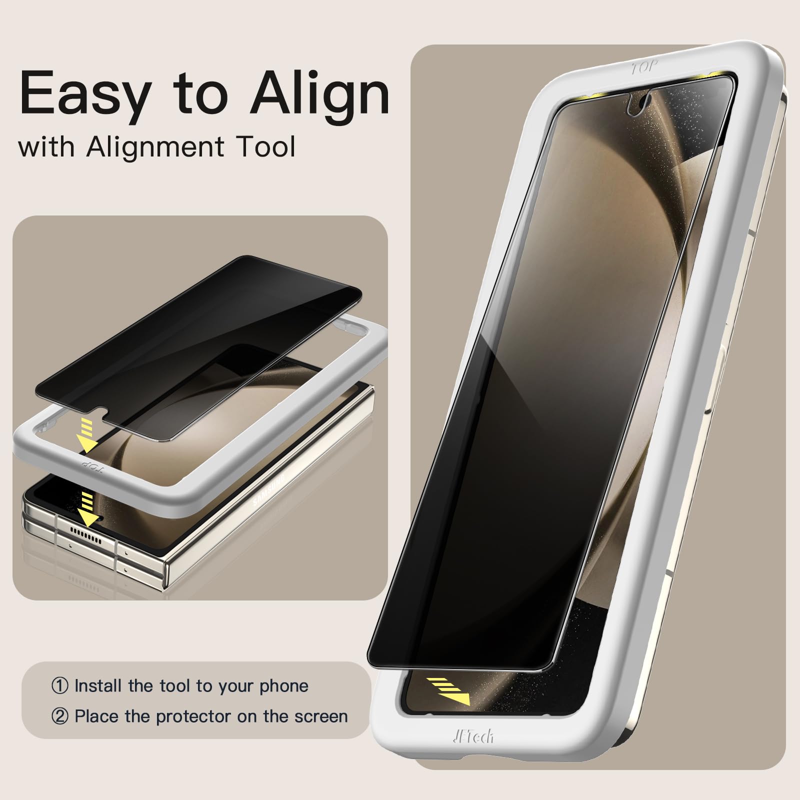 Foto 6 | Protector De Pantalla De Privacidad Jetech Para Samsung Galaxy Z Fold 5 - Venta Internacional.