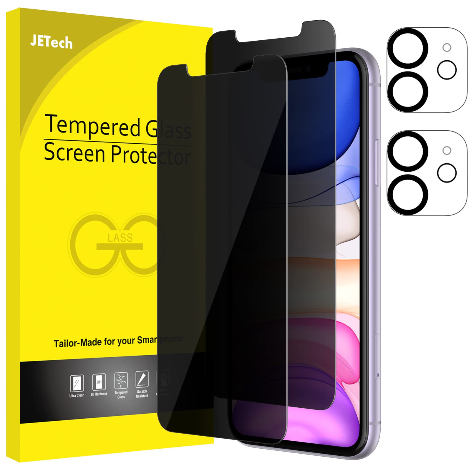 Foto 1 | Protector De Pantalla De Privacidad Jetech Para Iphone 11 De 6.1 Pulgadas, Paquete De 2 - Venta Internacional.