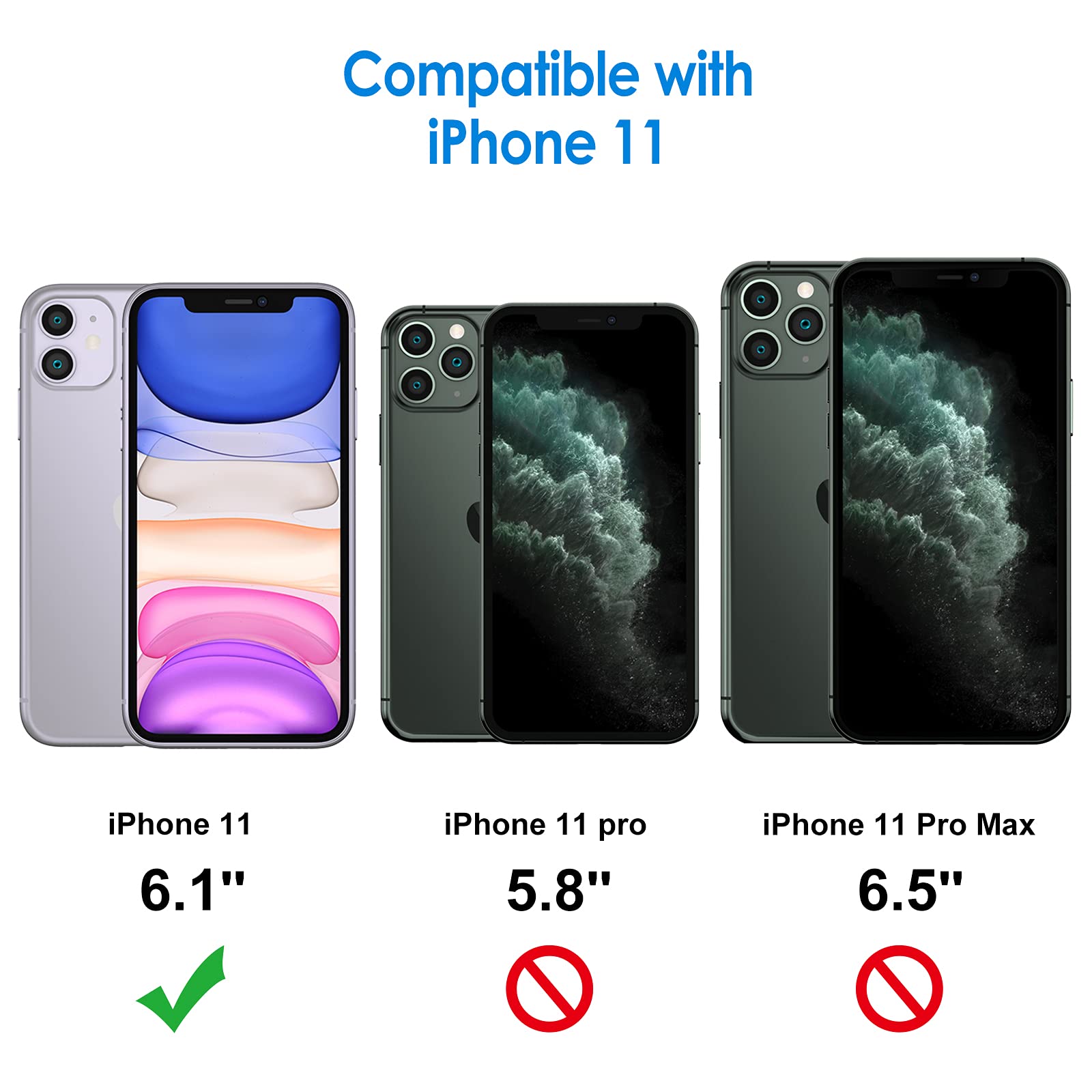 Foto 2 | Protector De Pantalla De Privacidad Jetech Para Iphone 11 De 6.1 Pulgadas, Paquete De 2 - Venta Internacional.