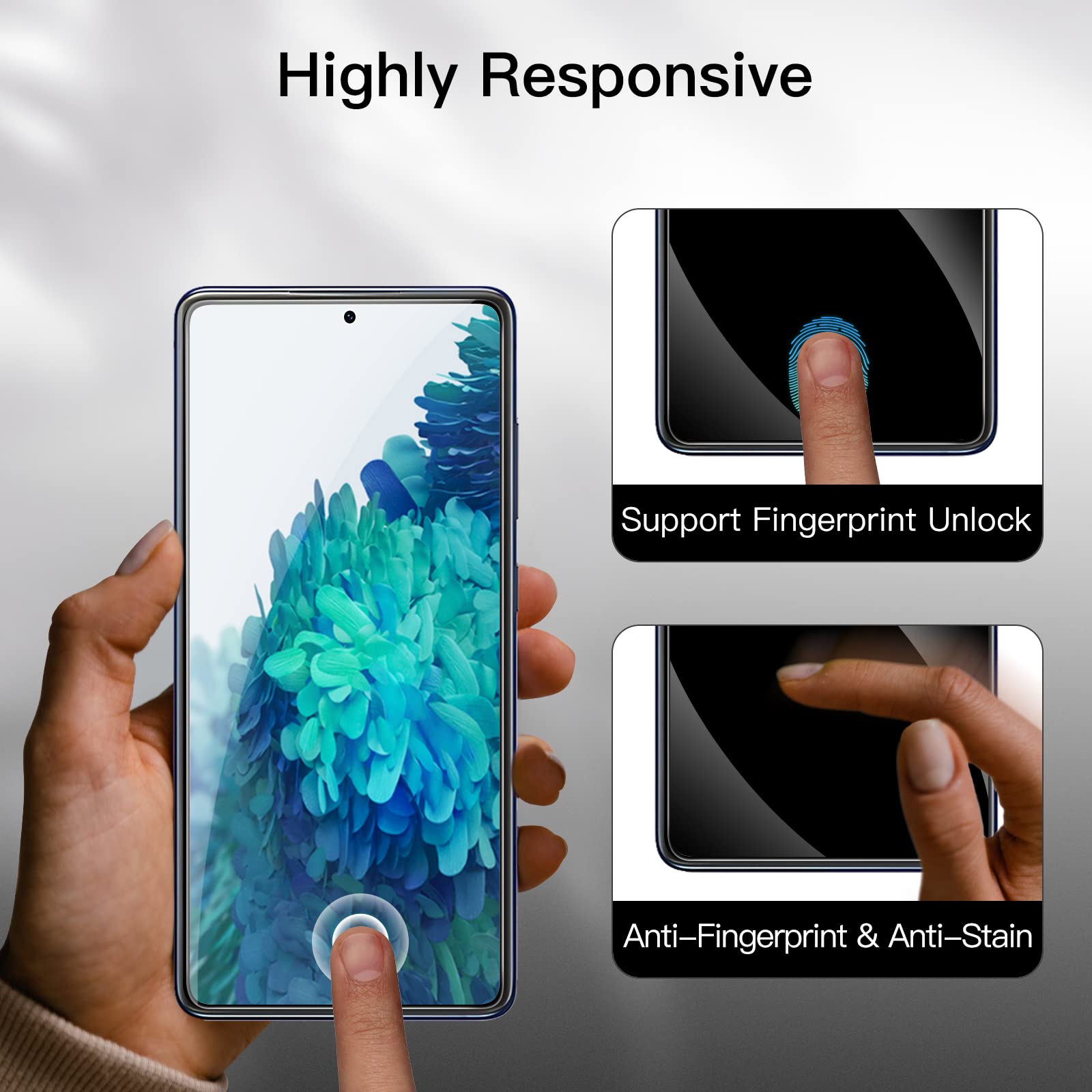 Foto 8 pulgar | Protector De Pantalla Jetech Para Samsung Galaxy S20 Fe 6.5 - Venta Internacional.