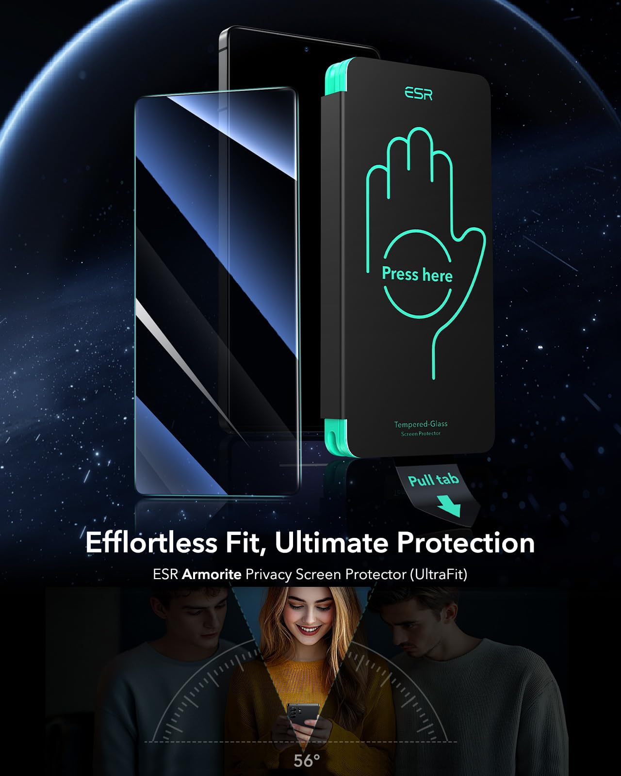 Foto 3 pulgar | Paquete De 3 Protectores De Pantalla De Privacidad Esr Para Samsung Galaxy S25 Ultra - Venta Internacional.