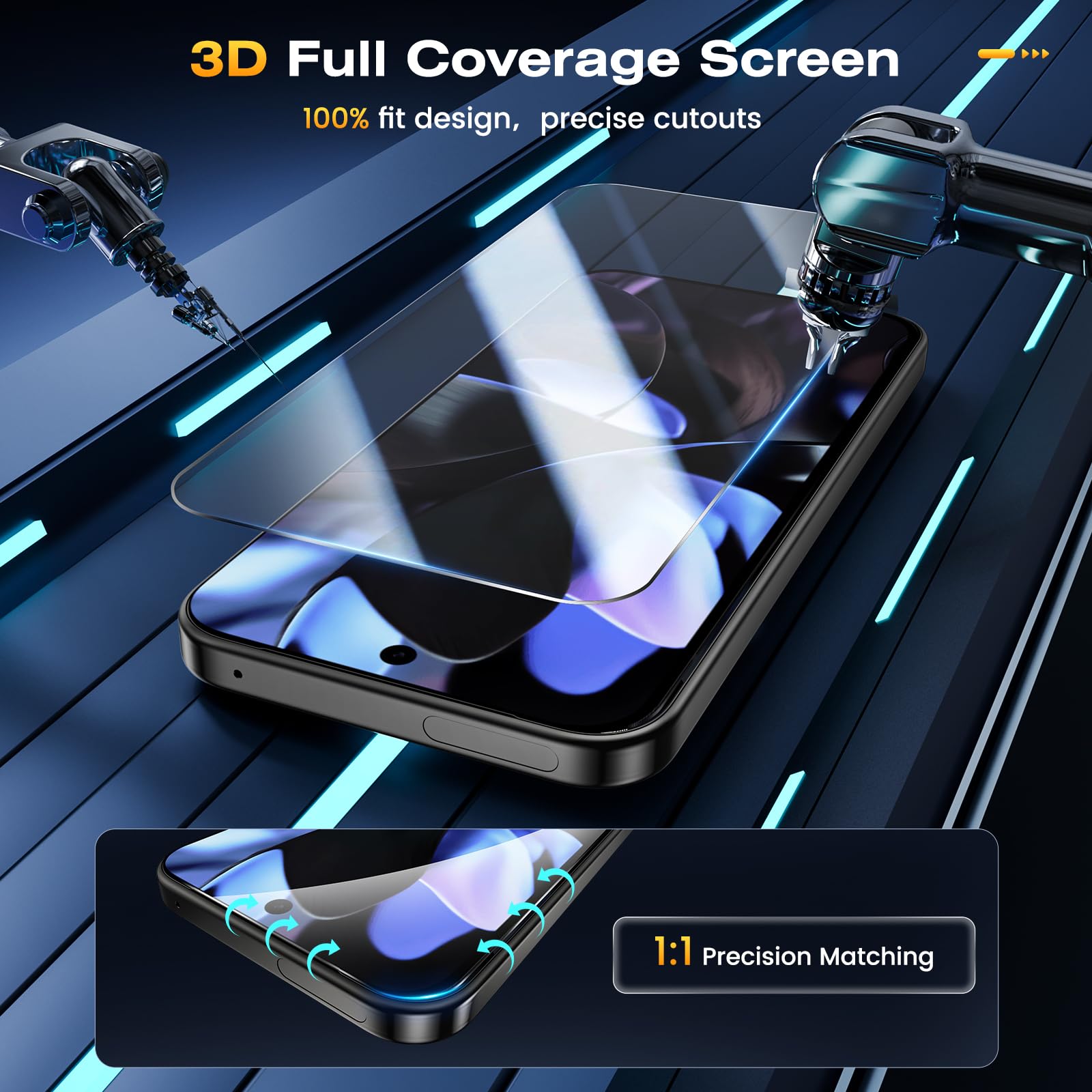 Foto 5 pulgar | Protector De Pantalla De Vidrio Templado Caka, Paquete De 3 Unidades, Para Google Pixel 9/9 Pro - Venta Internacional.
